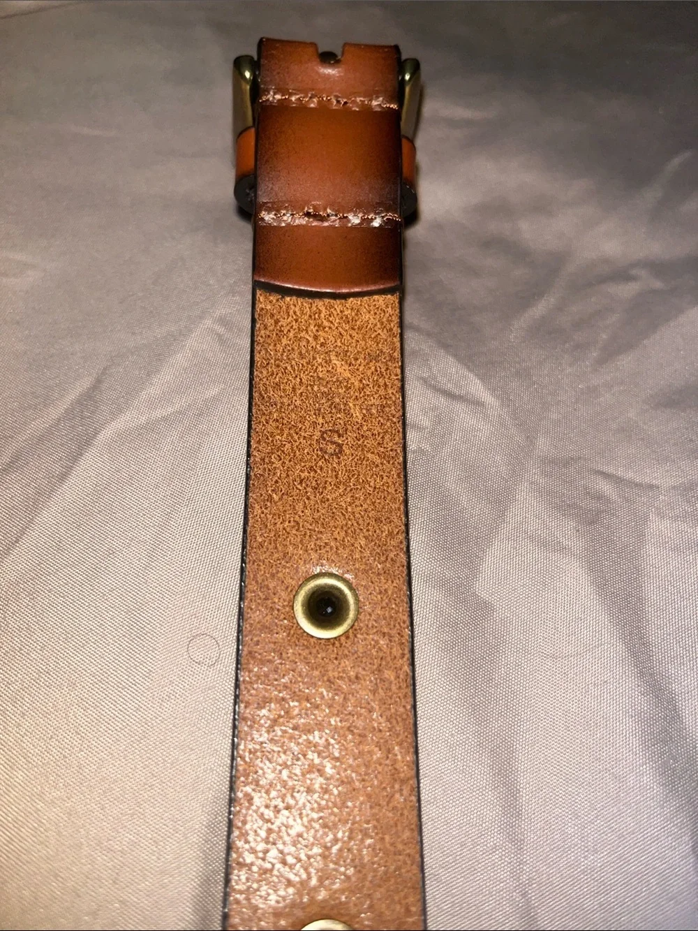 Lucky Brand Dome Studded Leather Belt Antique Brass Buckle Boho Western Cowgirl